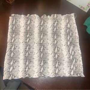 Snake skin tube top
